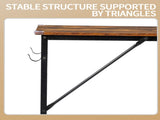Rotten wood color SG016FD P2 particleboard iron pipe 120cm cut-off computer desk with non-woven 34836334