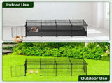 Modular Metal Small pet exercise pen DIY Multi Shape Layout, Metal Pet Enclosure Multi Tier L Square 12363411