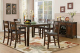 Cherry Finish Transitional 1pc Counter Height Table with Extension Leaf Mango Veneer Wood Dining B01152852