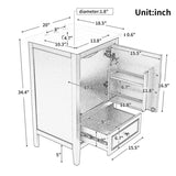 20" Bathroom Vanity with Sink, Bathroom Cabinet with A Door, Door Shelf Storage and Adiustable Foot N725P192821B