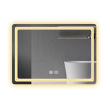 27 in. H LED Single Vanity Mirror in Polished Crystal Vanity LED Mirror for W2026P203529