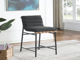 Lahni 17.75" Dark Gray Boucle Fabric Counter Height Chair B061128596