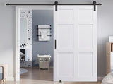 CRAZY ELF 28" x 84" Six Panel Real Primed Door Slab, DIY Panel Door, Modern Interior Barn Door, W936131955