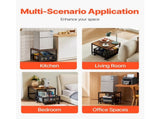Compact Refrigerator Stand with Storage, Supporting 198 lbs, Portable Fridge Table with 46121334