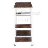 ZNTS 3-Tier Industrial Kitchen Baker's Rack Utility Microwave Oven Stand Storage Cart Workstation Shelf 28786090