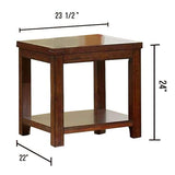 End Table Dark Cherry Open Shelf Natural Wood Grain Design 1pc Table Living Room Furniture B011133619