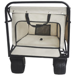 360&deg Rotating Rear Wheel Heavy-Duty Folding Wagon Multi-Use Garden Cart with All-Terrain Wheels, W321P297094