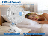 Portable Clip Fan with 2 Speeds, 90&deg Oscillating Quiet Cooling Fan, Desk Clip Hang 3 Ways for 29894603