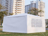 3 x 3m Four Sides Portable Home Use Waterproof Tent with Spiral Tubes White 51280911