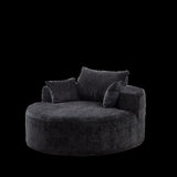55''L Chenille Sponge single sofa,No Assembly Required,Fluffy Modern Sleeper Chair for Living room, W834P221028