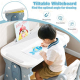 Kids Activity Table with Abundant Storage - Concave Shelf Side Pen Slots 64158096