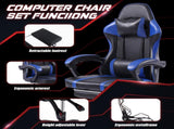 Video Game Chairs for Adults, PU Leather Gaming Chair with Footrest, 360&degSwivel Adjustable Lumbar 91466182