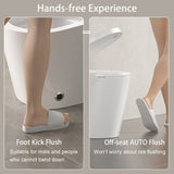 ZNTS ST-ZGP-01 Smart Toilet with Heated Bidet Seat, One Piece toilet with AUTO Open&Close, Foot Kick W1872P191950