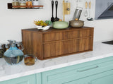 Kitchen Storage with Flip-Down Door, Kitchen Organizer for Bread, Spices & Coffee Bar Accessories W331P533252