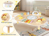 7-in-1 Wooden Baby Activity Table 12M Sensory Play Table with Music & Shape Sorting 80033746
