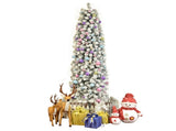 7.5ft Pencil Flocking Christmas Tree 69444721