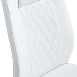 Modern dining chairs, dining room chairs, and golden leg cushioned chairs made of artificial W1151107095