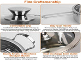 Stainless Steel Cookware Set Fast Even Heat Induction Pots Pans Set Dishwasher Safe with 2.7/3.7 62308857