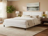 Simple Modern White Plush Soft Bed Comfortable Backrest Bedroom Bed,Queen N769P292572K