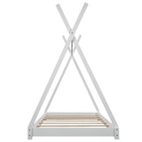 Twin Size House Platform Bed with Triangle tructure,White WF283047AAK