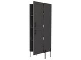 Sealy Hight Auxiliary Furniture in Melamine and 4 Shelves, Matt Gray B128P237147