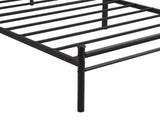 Twin XL Size metal bedframe,Headboard with wood panel decoration,black 47837495