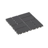 Plastic Interlocking Deck Tiles,44 Pack Patio Deck Tiles,12"x12" Square Waterproof Outdoor All W206P151696