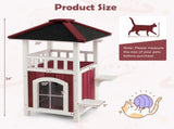 34"H Wooden Cat House 77592974