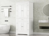 Tall Bathroom Storage Cabinet with Multi-Functional Storage Space, 4 Doors and 1 Drawer with Slide N725P506984K