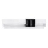 ON-TREND Sleek and Stylish TV Stand with Perfect Storage Solution, Two-tone Media Console for TVs Up WF311772AAK