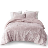 Twin/Twin XL Crushed Velvet Sherpa Reversible Comforter Set B035129827