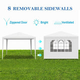 3 * 3m 4 sided , spiral tube pergola made of white PE fabric, 10'x10 'party tent with 4 89245309