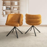 270&deg Swivel Home Office Desk Chairs Set of 2,Modern Dining Chairs, Upholstered Bedroom Chairs W757P281147