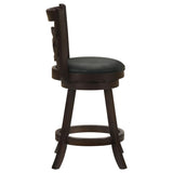 Cappuccino and Black Swivel Counter Height Stool B062P153488