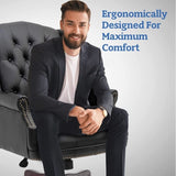Executive Office Chair - High Back Reclining Comfortable Desk Chair - Ergonomic Design - Thick W133360437
