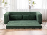 71" 2-in-1 Pull Out Foldable Loveseat Sofa Bed with Armrest & Backrest Pillows, Convertible Chenille W3118P388901