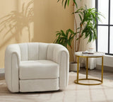 Swivel Accent Barrel Chair, Modern Round Armchairs with Upholstered, Comfy Swivel Accent Chair for W2606P187688