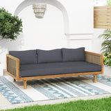 CLAREMONT 3 SEATER DAYBED WITH RATTAN ARMS N770P205570A