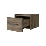 Elfrida Wall-Mounted Nightstand, Sleek Single-Drawer Design with Spacious Top Shelf B128P176107