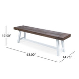 Outdoor Carlisle Benches, Sandblasted Dark Brown White 54562.00SBRN