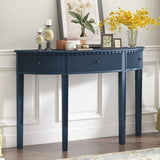 U-Style Distinctive Features of Pine Veneer Console Table with Vertical Stripe Drawer Fronts and N711P173099V