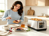 4-Slice Stainless Steel Toaster, LED Display Toaster with 6 Browning Levels & 4 Bread Modes, Defrost 26390251