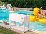 80QT Pink Patio Rolling Cooler 89992775