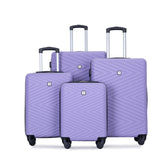 luggage 4-piece ABS lightweight suitcase with rotating wheels, 24 inch and 28 inch with TSA lock, W284P149253