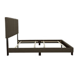 Charcoal Twin Bed with Nailhead Trim B062P153546