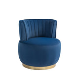 COOLMORE 360 Degree Swivel Cuddle Barrel Accent Sofa Chairs, Round Armchairs with Wide Upholstered, W395P145392