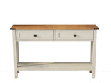 Farmhouse Style Console Table 2 Drawer and Bottom Storage Shelf for Entryway, Rustic Side Table W2557P191364