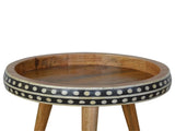 Artisan Furniture Solid Wood Small Dotted End Table B182P280769