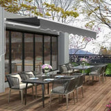 13*8FT gray retractable awning aluminum alloy bracket polyester cloth retractable 83374909