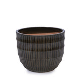 Handmade Dark Coffee Ceramic Planter Set of 4 , Indoor/Outdoor Flower Pot for W3273P321575